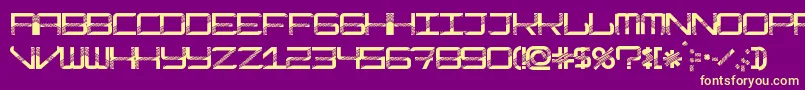 ModernismDisco Font – Yellow Fonts on Purple Background