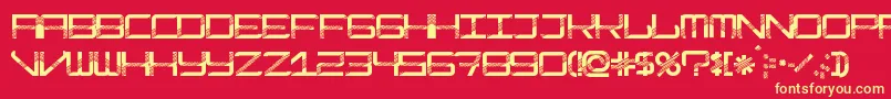 ModernismDisco Font – Yellow Fonts on Red Background