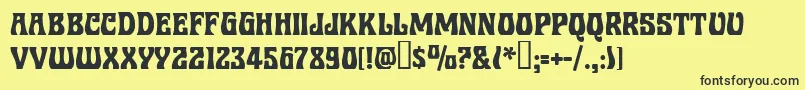 Robertac Font – Black Fonts on Yellow Background