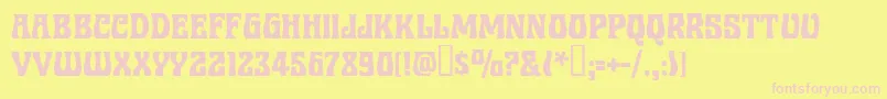 Robertac Font – Pink Fonts on Yellow Background