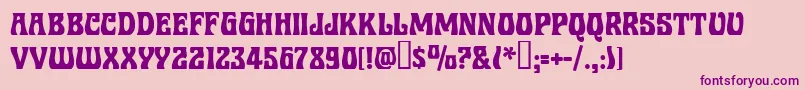 Robertac Font – Purple Fonts on Pink Background