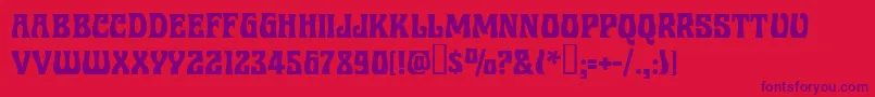 Robertac Font – Purple Fonts on Red Background