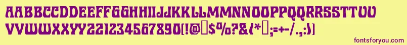 Robertac Font – Purple Fonts on Yellow Background