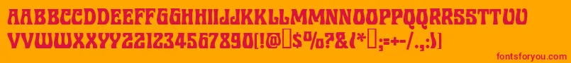 Robertac Font – Red Fonts on Orange Background