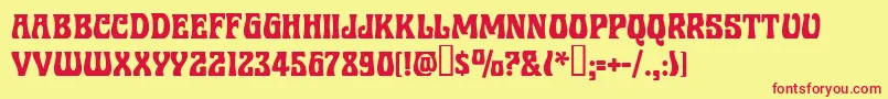 Robertac Font – Red Fonts on Yellow Background