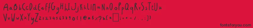 ChristmasGift Font – Black Fonts on Red Background