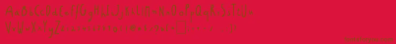 ChristmasGift Font – Brown Fonts on Red Background