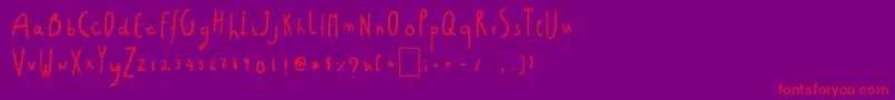 ChristmasGift Font – Red Fonts on Purple Background