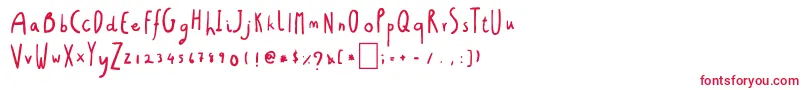 ChristmasGift Font – Red Fonts on White Background