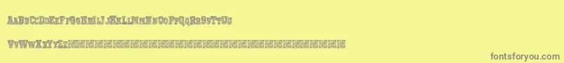 Prizedstudy Font – Gray Fonts on Yellow Background