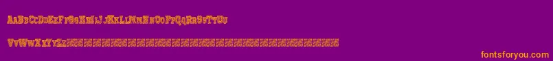 Prizedstudy Font – Orange Fonts on Purple Background