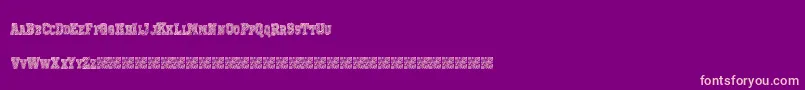 Prizedstudy Font – Pink Fonts on Purple Background