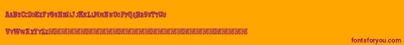 Prizedstudy Font – Purple Fonts on Orange Background