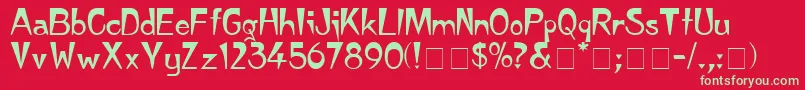Japan Font – Green Fonts on Red Background