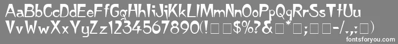 Japan Font – White Fonts on Gray Background