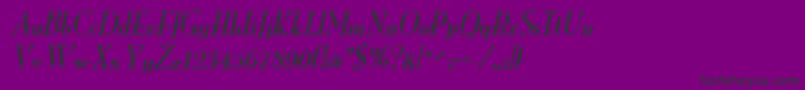 MonarchItalic-fontti – mustat fontit violetilla taustalla