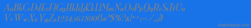 MonarchItalic Font – Gray Fonts on Blue Background