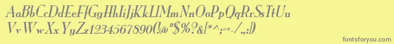 MonarchItalic Font – Gray Fonts on Yellow Background