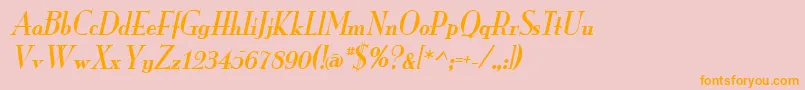 MonarchItalic Font – Orange Fonts on Pink Background