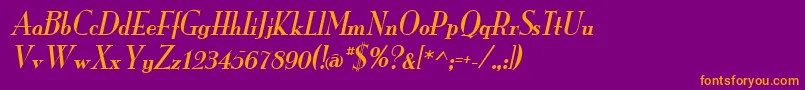 MonarchItalic Font – Orange Fonts on Purple Background
