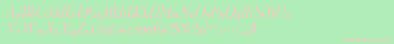 MonarchItalic Font – Pink Fonts on Green Background