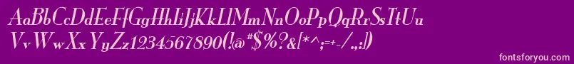 MonarchItalic Font – Pink Fonts on Purple Background