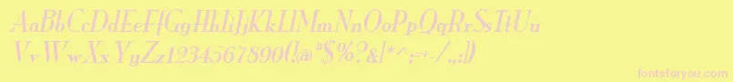 MonarchItalic Font – Pink Fonts on Yellow Background