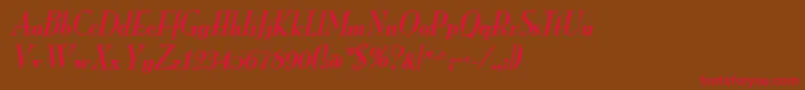 MonarchItalic Font – Red Fonts on Brown Background