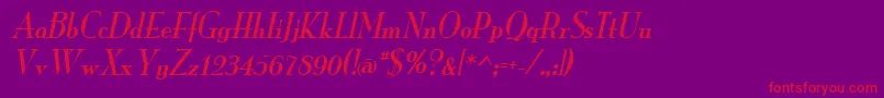 MonarchItalic Font – Red Fonts on Purple Background