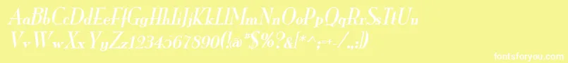 fuente MonarchItalic – Fuentes Blancas Sobre Fondo Amarillo