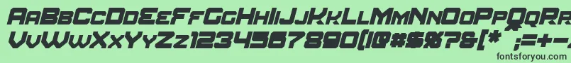AmuroBoldItalic Font – Black Fonts on Green Background
