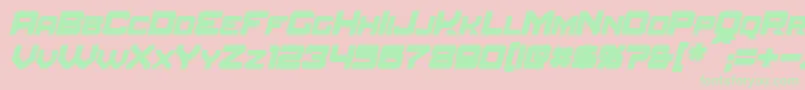 AmuroBoldItalic-Schriftart – Grüne Schriften auf rosa Hintergrund