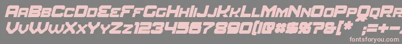 AmuroBoldItalic Font – Pink Fonts on Gray Background
