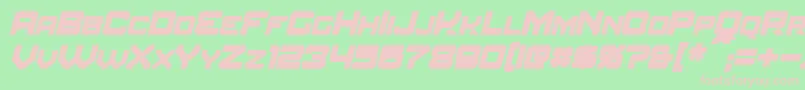 AmuroBoldItalic Font – Pink Fonts on Green Background
