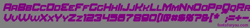 AmuroBoldItalic Font – Purple Fonts on Gray Background