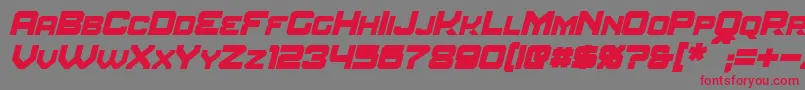 AmuroBoldItalic Font – Red Fonts on Gray Background