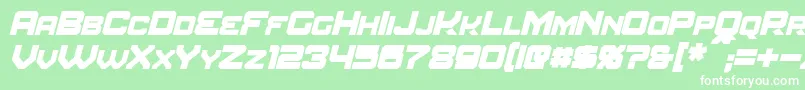 AmuroBoldItalic Font – White Fonts on Green Background
