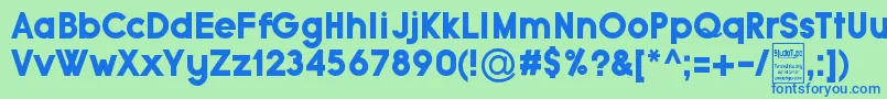 TypoGroteskBlackDemo Font – Blue Fonts on Green Background