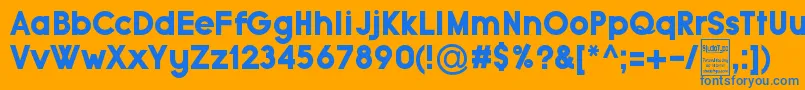 TypoGroteskBlackDemo Font – Blue Fonts on Orange Background