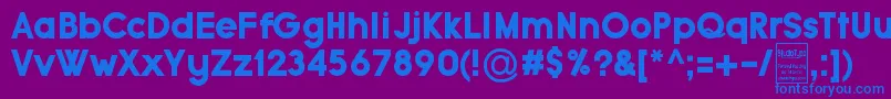 TypoGroteskBlackDemo Font – Blue Fonts on Purple Background