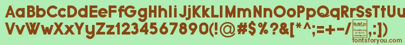 TypoGroteskBlackDemo Font – Brown Fonts on Green Background