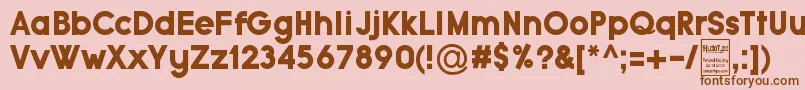 TypoGroteskBlackDemo Font – Brown Fonts on Pink Background