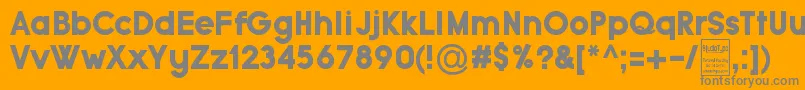 TypoGroteskBlackDemo Font – Gray Fonts on Orange Background