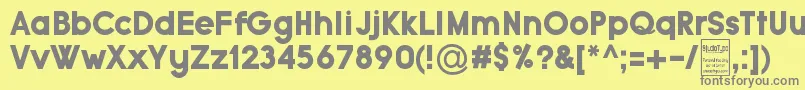 TypoGroteskBlackDemo-Schriftart – Graue Schriften auf gelbem Hintergrund