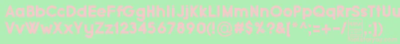 TypoGroteskBlackDemo Font – Pink Fonts on Green Background