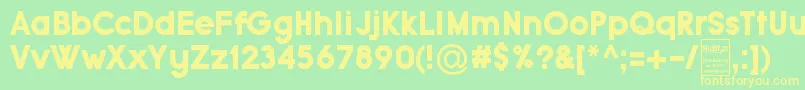 TypoGroteskBlackDemo Font – Yellow Fonts on Green Background