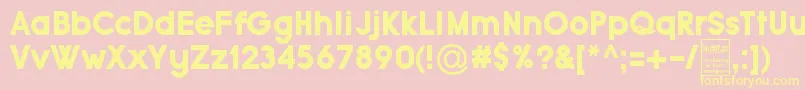 TypoGroteskBlackDemo Font – Yellow Fonts on Pink Background