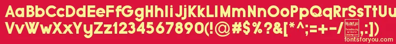 TypoGroteskBlackDemo Font – Yellow Fonts on Red Background