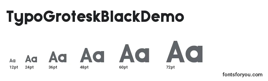 Размеры шрифта TypoGroteskBlackDemo