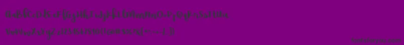 フォントBmdRaspberryMoonshine – 紫の背景に黒い文字